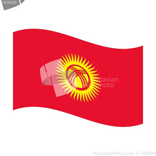 Image of flag of kyrgyzstan