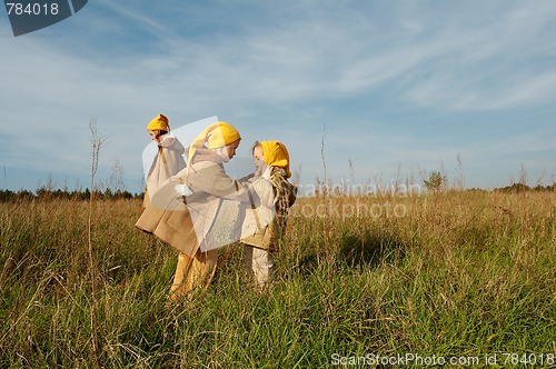 Image of Yellow caps gnomes