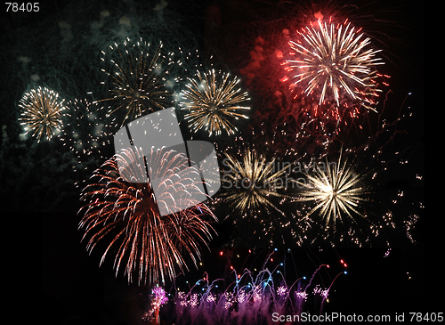 Image of fireworks in Madeira Island