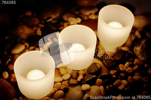 Image of Candles and Rocks