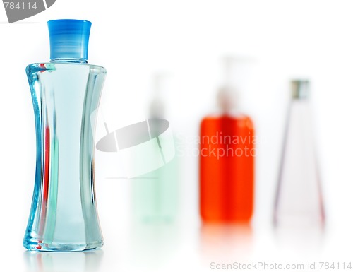Image of Soap / lotion / shampoo against white
