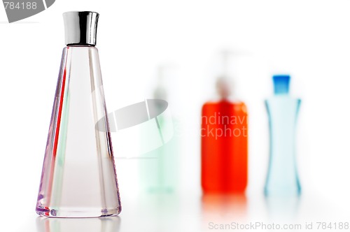 Image of Soap / lotion / shampoo against white