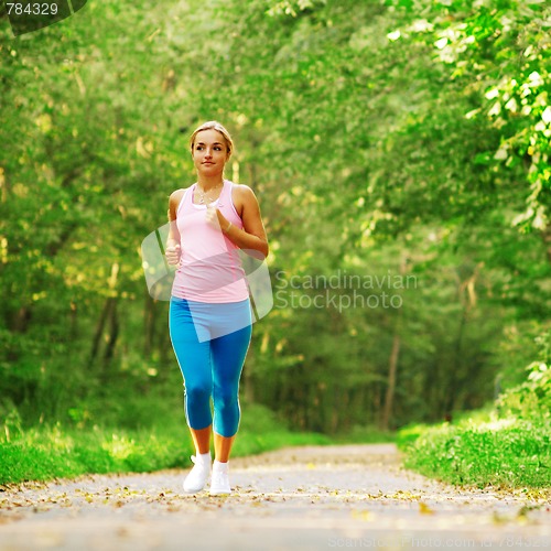 Image of Beautiful Woman Runner