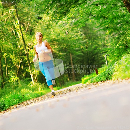 Image of Beautiful Woman Runner