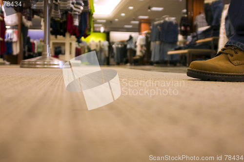 Image of Shopping Mall - a customer shoping - floor view