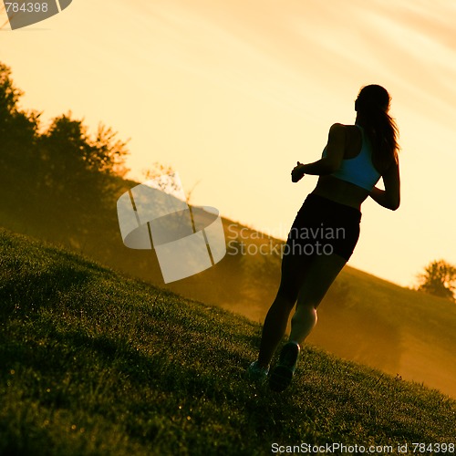 Image of Beautiful Woman Runner