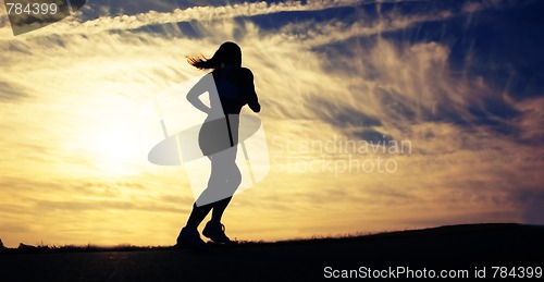 Image of Beautiful Woman Runner