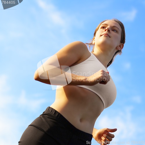 Image of Beautiful Woman Runner