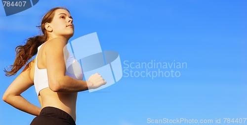 Image of Beautiful Woman Runner