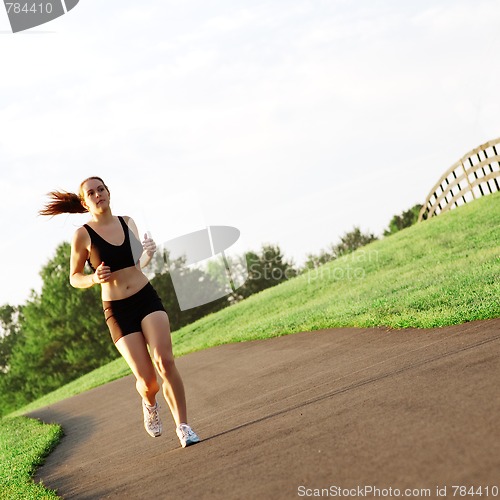 Image of Beautiful Woman Runner