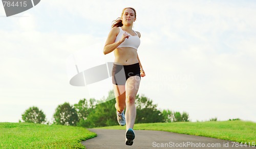 Image of Beautiful Woman Runner