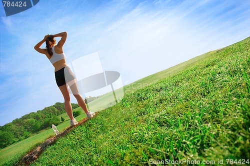 Image of Beautiful Woman Runner