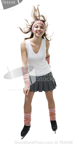 Image of Young woman skating