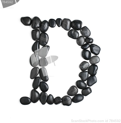 Image of Rock Letter on White