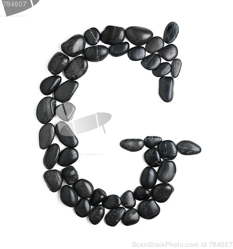 Image of Rock Letter on White