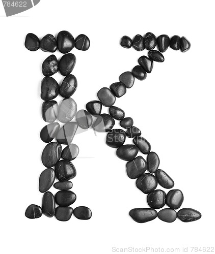 Image of Rock Letter on White