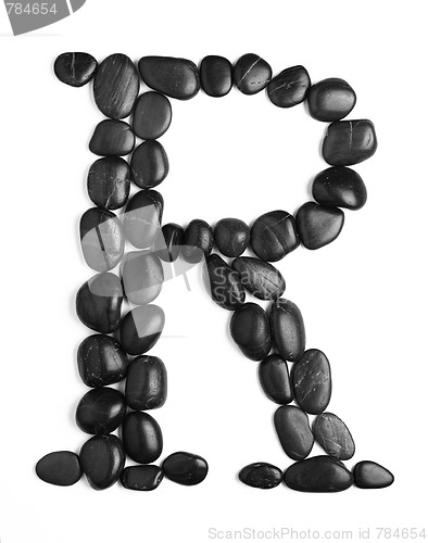 Image of Rock Letter on White