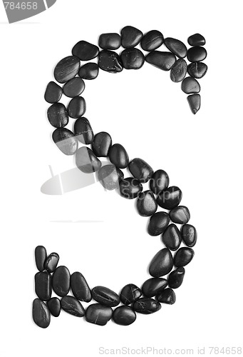 Image of Rock Letter on White