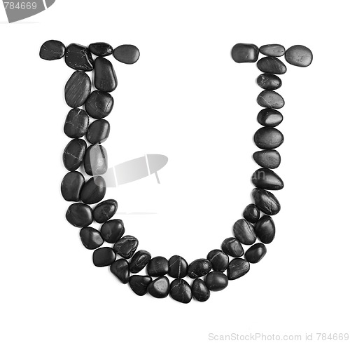 Image of Rock Letter on White