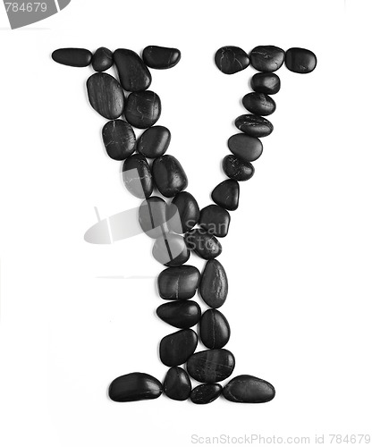 Image of Rock Letter on White