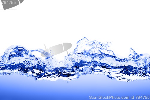 Image of Blue Water Against White