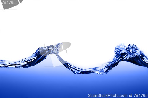 Image of Blue Water Against White