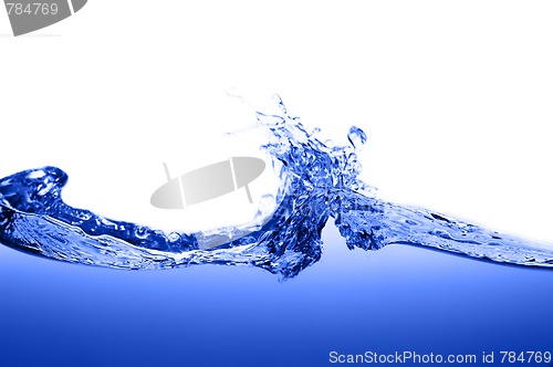 Image of Blue Water Against White