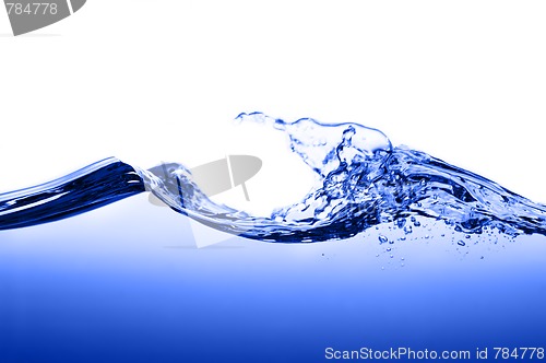 Image of Blue Water Against White