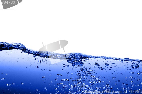 Image of Blue Water Against White