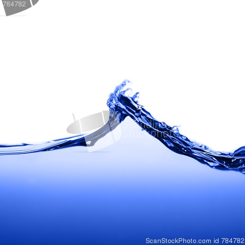 Image of Blue Water Against White