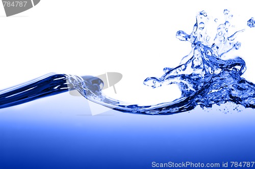 Image of Blue Water Against White