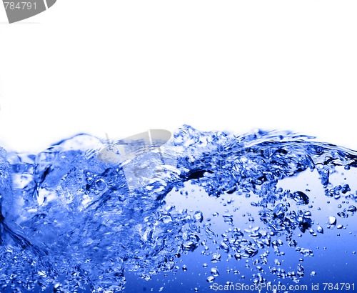 Image of Blue Water Against White