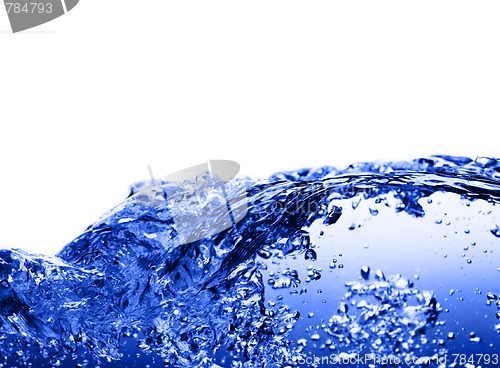 Image of Blue Water Against White