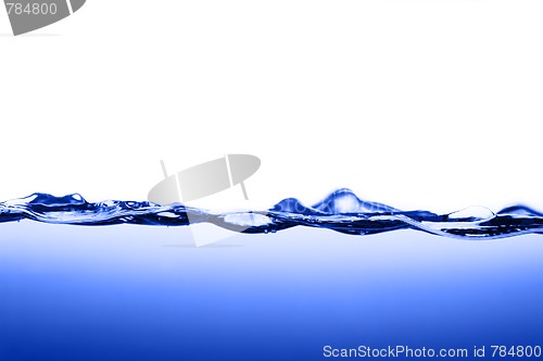 Image of Blue Water Against White