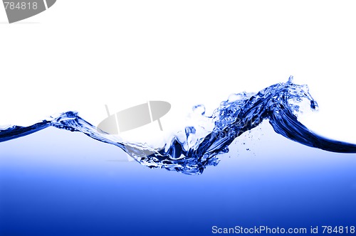 Image of Blue Water Against White