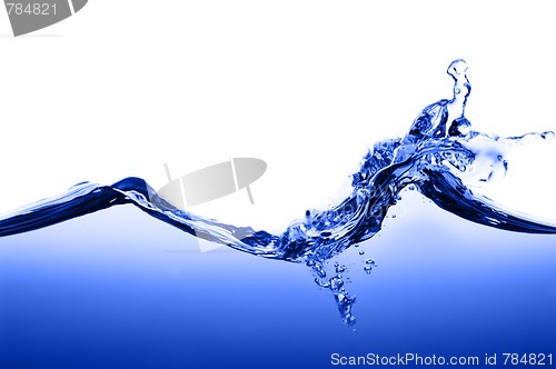 Image of Blue Water Against White