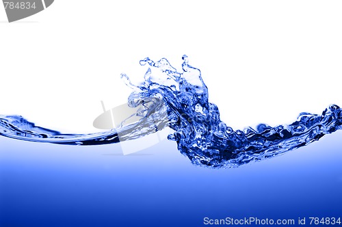 Image of Blue Water Against White