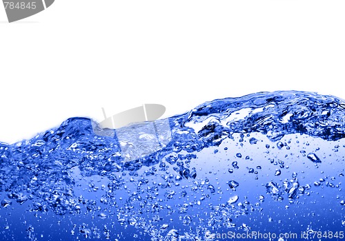 Image of Blue Water Against White