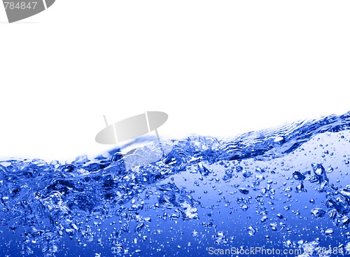 Image of Blue Water Against White