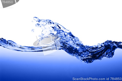 Image of Blue Water Against White