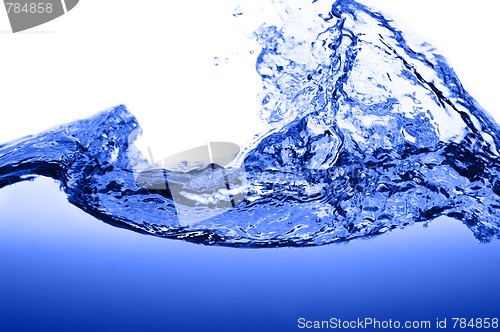 Image of Blue Water Against White