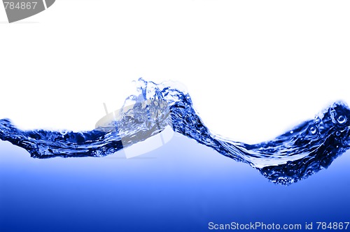 Image of Blue Water Against White