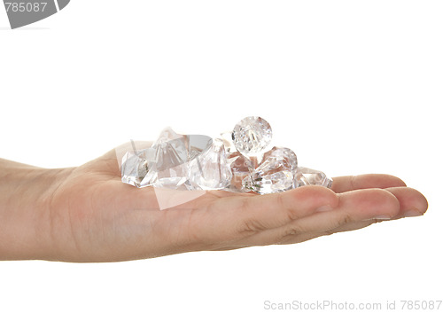 Image of handful of diamonds