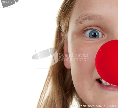 Image of girl with red nose