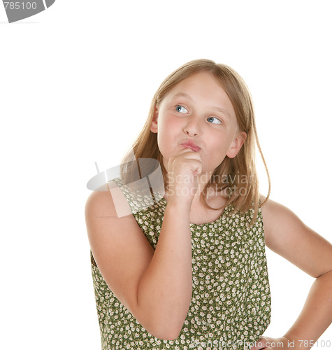 Image of young girl perplexed