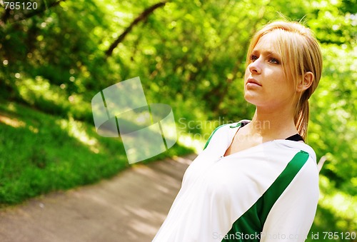 Image of Young Woman Working Out