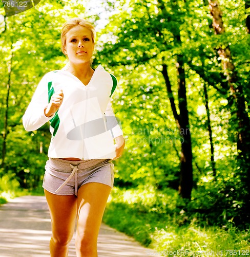 Image of Young Woman Working Out