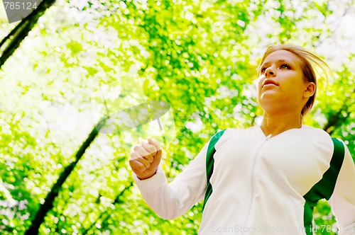 Image of Young Woman Working Out