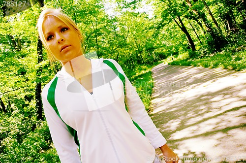 Image of Young Woman Working Out