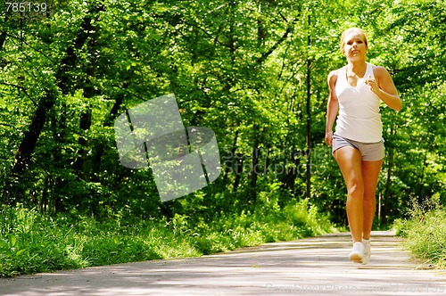 Image of Young Woman Working Out